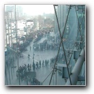 la file d'attente du public!